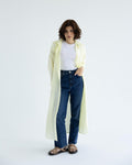 yellow long linen shirt 