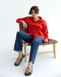 Belted cotton shirt