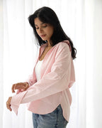 Pink Striped Poplin Shirt