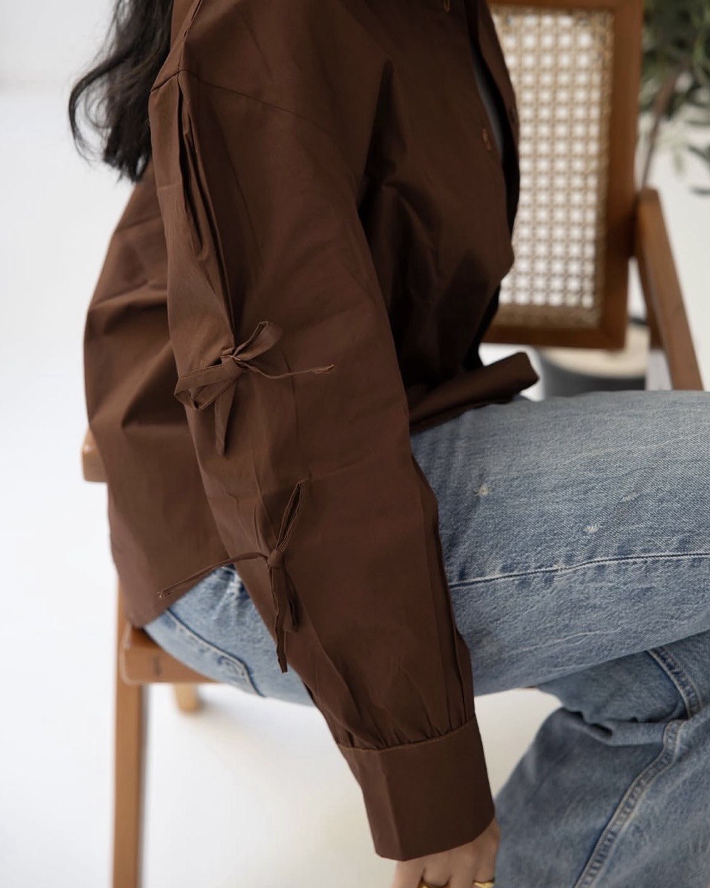 Bow Poplin Shirt